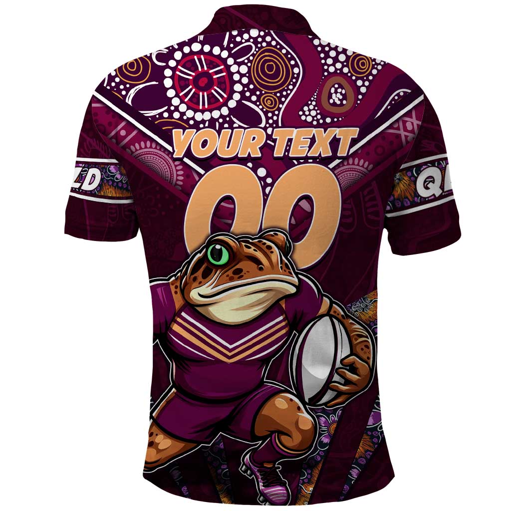 Personalised Queensland Maroons Polo Shirt Mascot Rugby League - Vibe Hoodie Shop