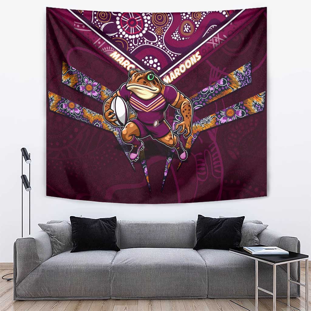 Personalised Queensland Maroons Tapestry Mascot Rugby League - Vibe Hoodie Shop