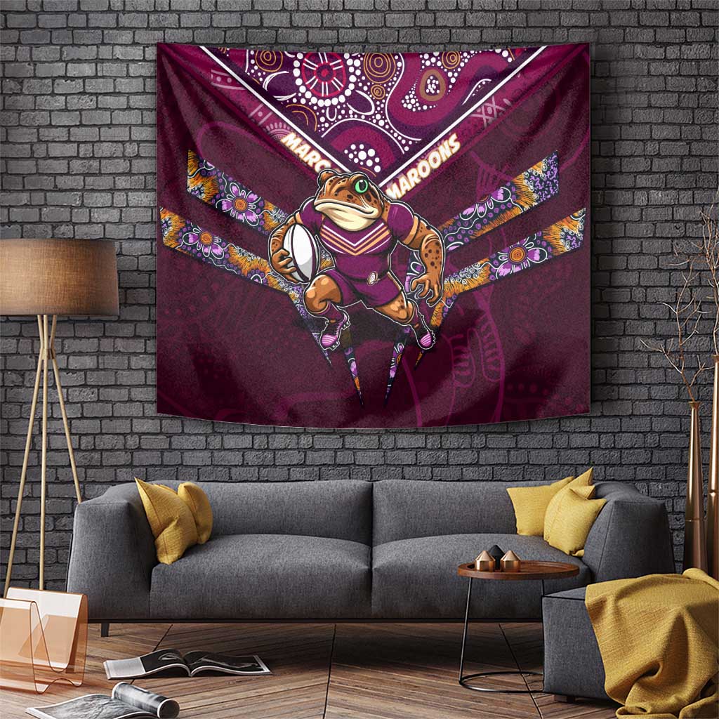 Personalised Queensland Maroons Tapestry Mascot Rugby League - Vibe Hoodie Shop