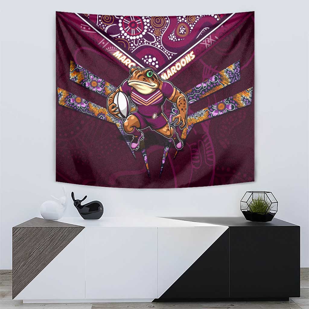 Personalised Queensland Maroons Tapestry Mascot Rugby League - Vibe Hoodie Shop