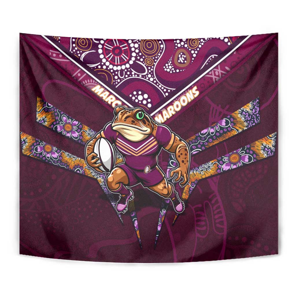 Personalised Queensland Maroons Tapestry Mascot Rugby League - Vibe Hoodie Shop