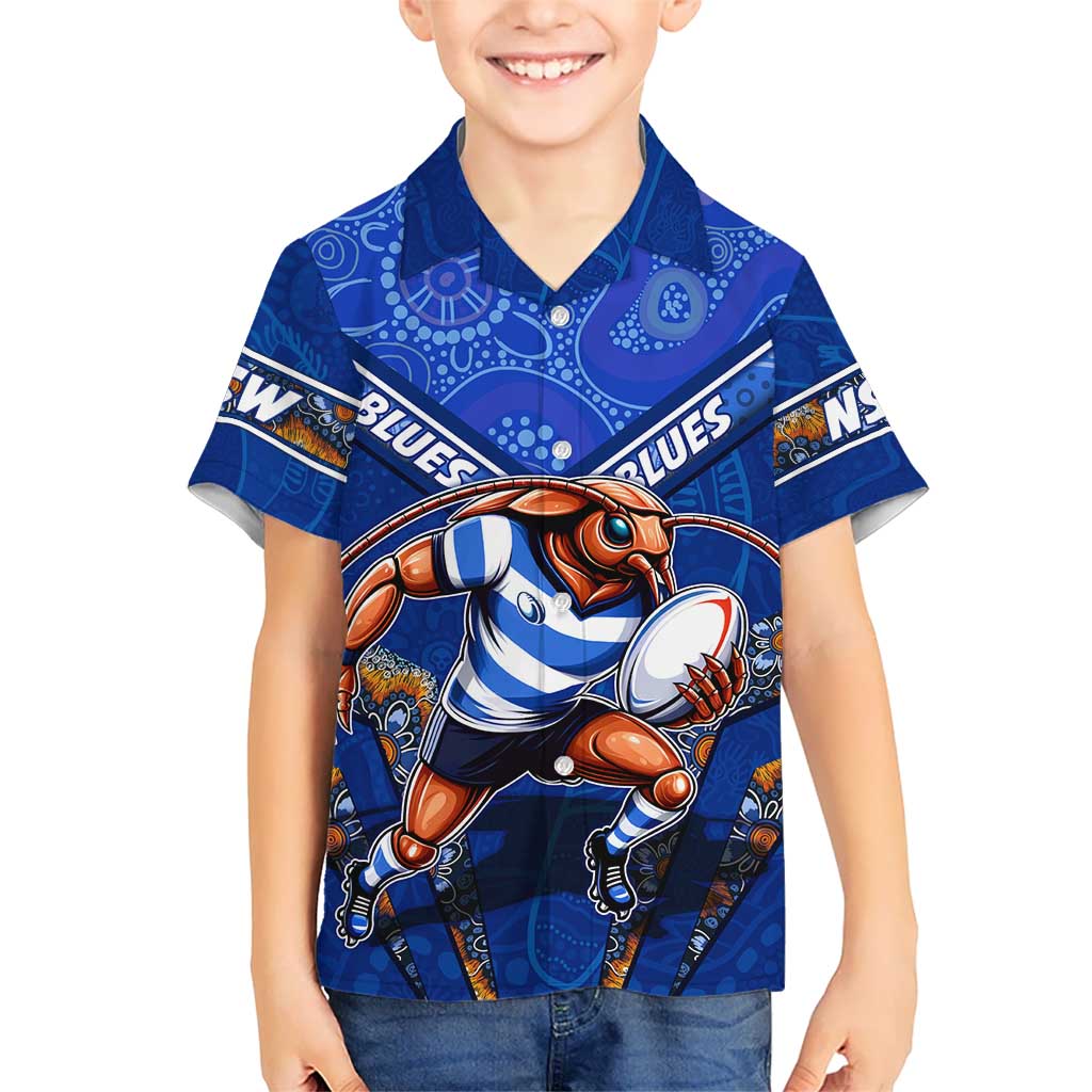 Personalised NSW Blues Hawaiian Shirt Mascot Rugby League - Vibe Hoodie Shop