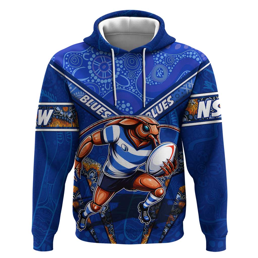 Personalised NSW Blues Hoodie Mascot Rugby League - Vibe Hoodie Shop