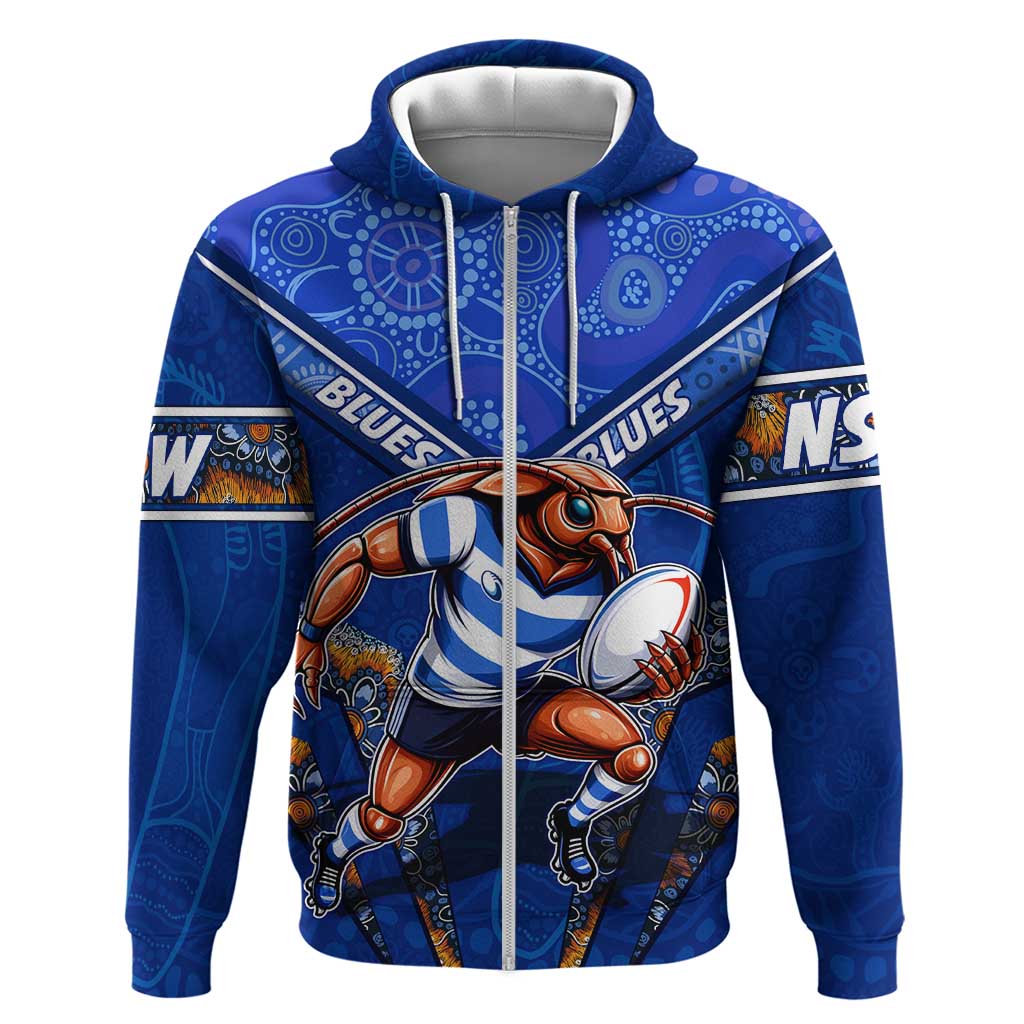 Personalised NSW Blues Hoodie Mascot Rugby League - Vibe Hoodie Shop