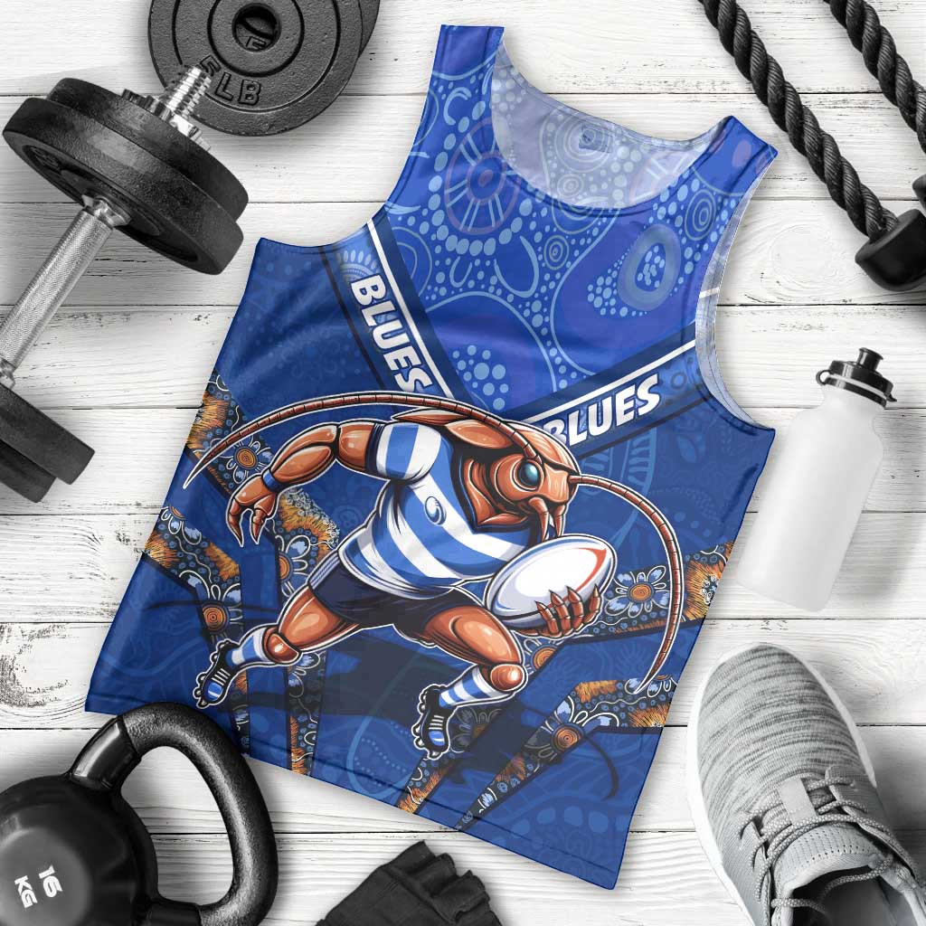 Personalised NSW Blues Men Tank Top Mascot Rugby League - Vibe Hoodie Shop