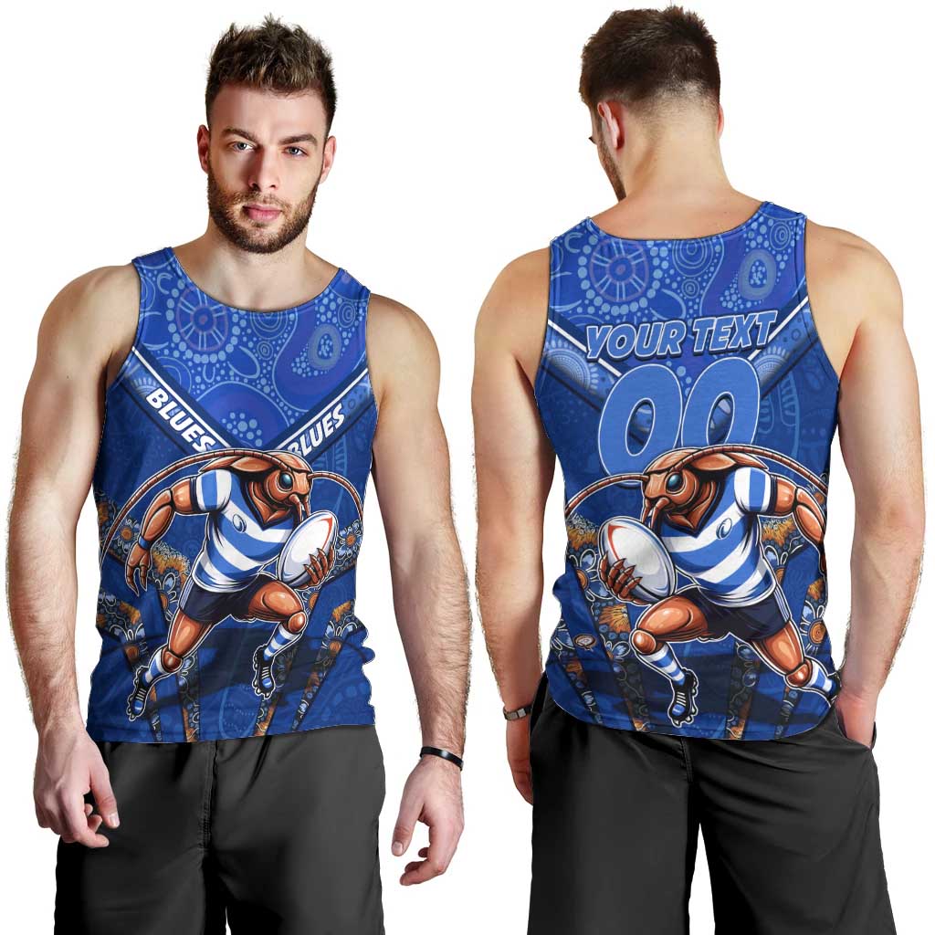Personalised NSW Blues Men Tank Top Mascot Rugby League - Vibe Hoodie Shop