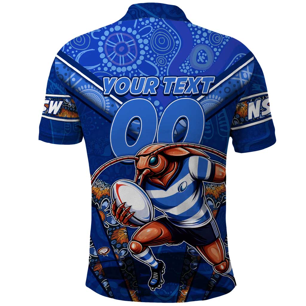 Personalised NSW Blues Polo Shirt Mascot Rugby League - Vibe Hoodie Shop