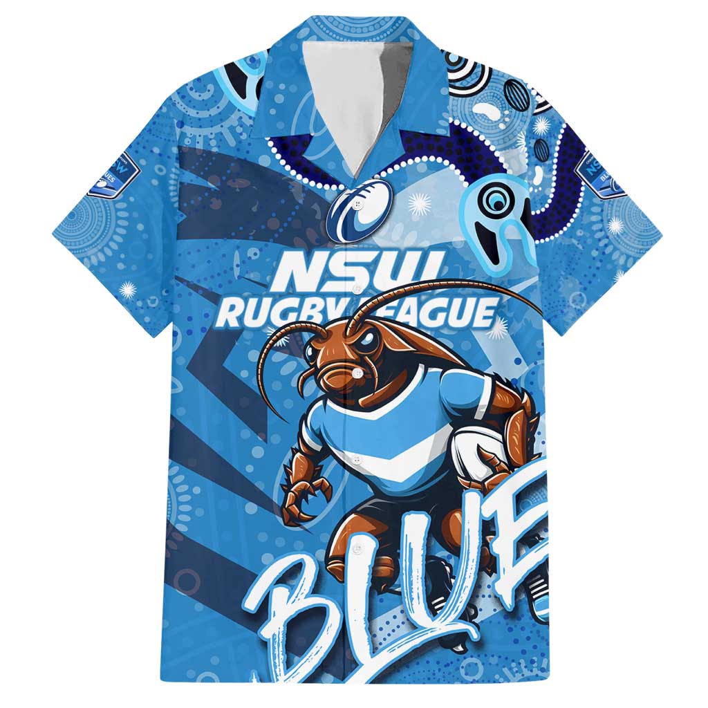 Personalized NSW Rugby League Hawaiian Shirt Blues Mascot Indigenous - Vibe Hoodie Shop