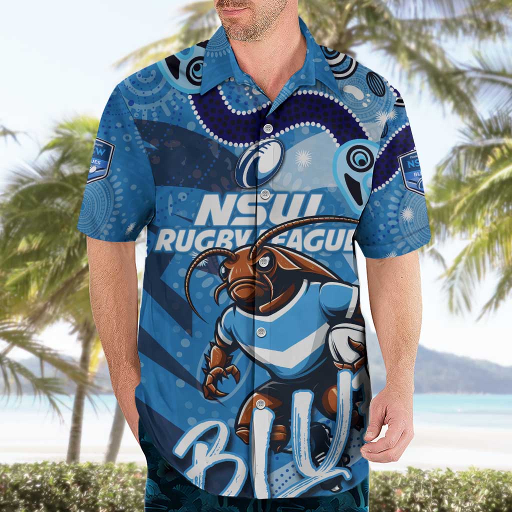 Personalized NSW Rugby League Hawaiian Shirt Blues Mascot Indigenous - Vibe Hoodie Shop