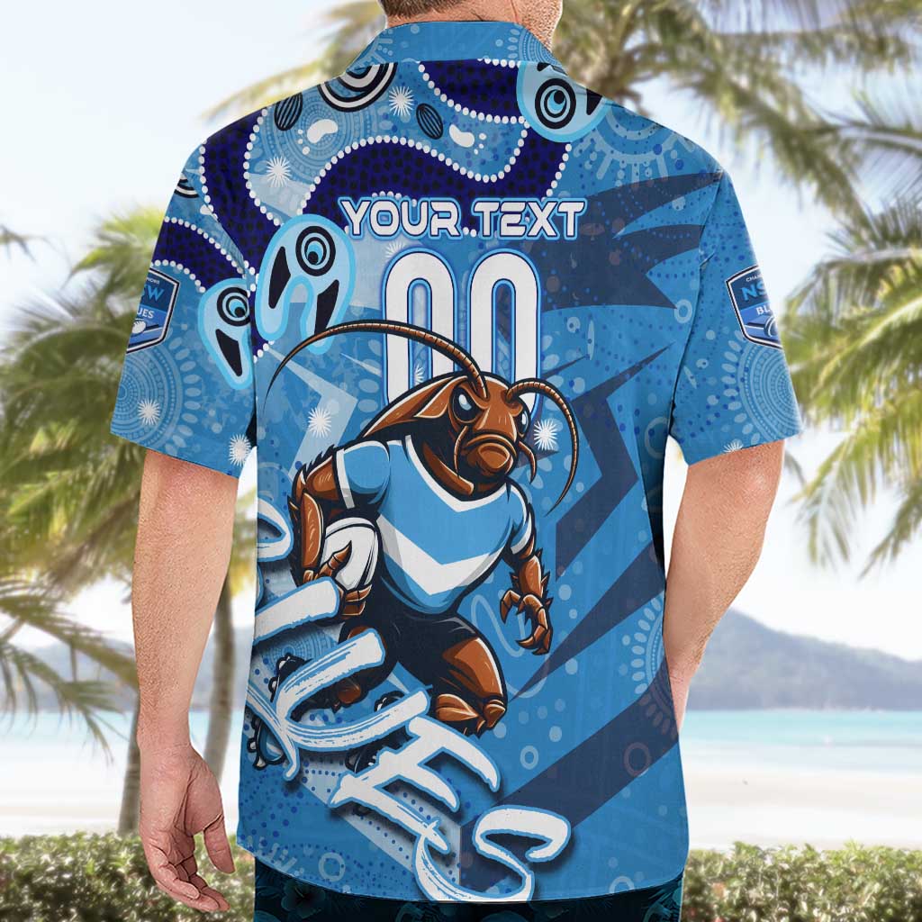 Personalized NSW Rugby League Hawaiian Shirt Blues Mascot Indigenous - Vibe Hoodie Shop