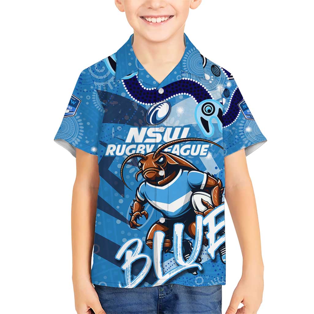 Personalized NSW Rugby League Hawaiian Shirt Blues Mascot Indigenous - Vibe Hoodie Shop