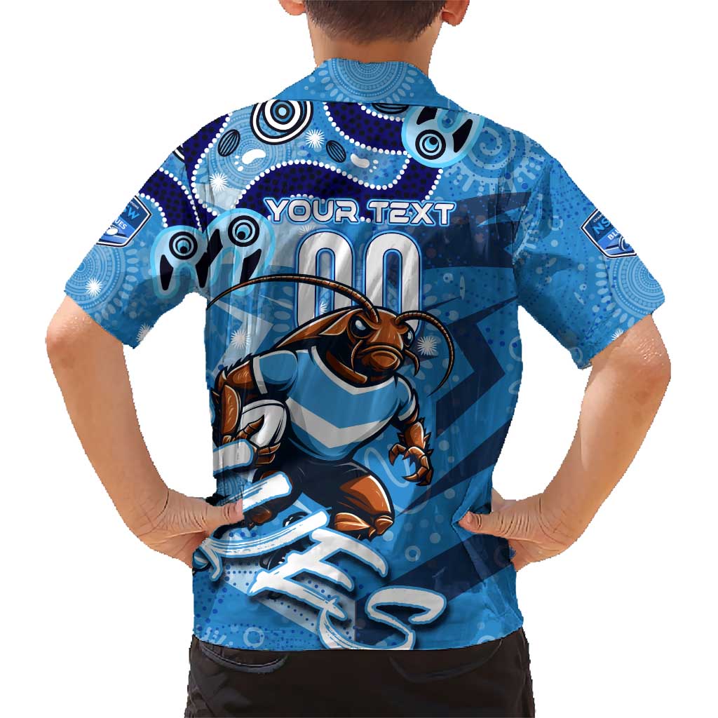 Personalized NSW Rugby League Hawaiian Shirt Blues Mascot Indigenous - Vibe Hoodie Shop