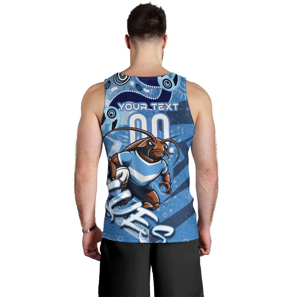 Personalized NSW Rugby League Men Tank Top Blues Mascot Indigenous - Vibe Hoodie Shop