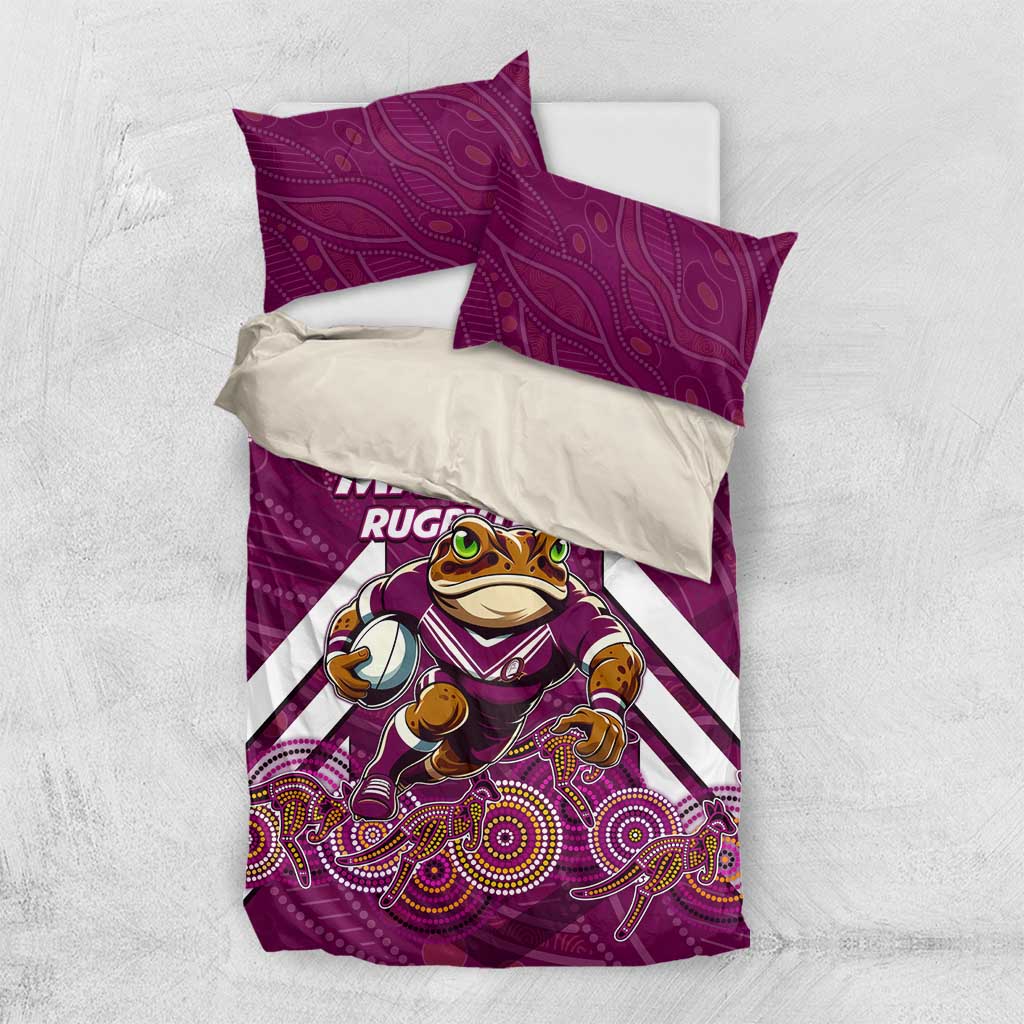 Custom Maroons Cane Toad Bedding Set Queensland Rugby - Vibe Hoodie Shop
