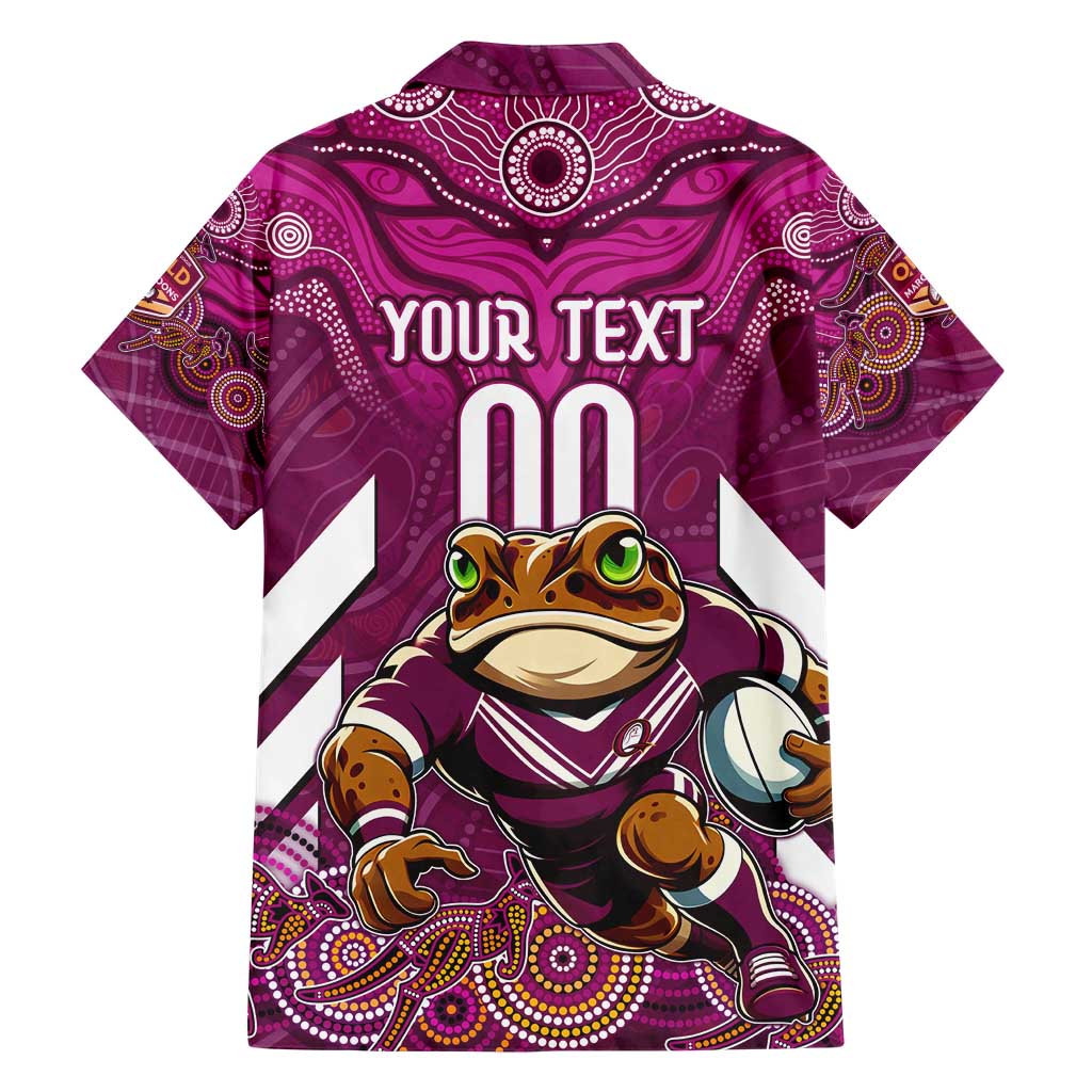 Custom Maroons Cane Toad Hawaiian Shirt Queensland Rugby - Vibe Hoodie Shop