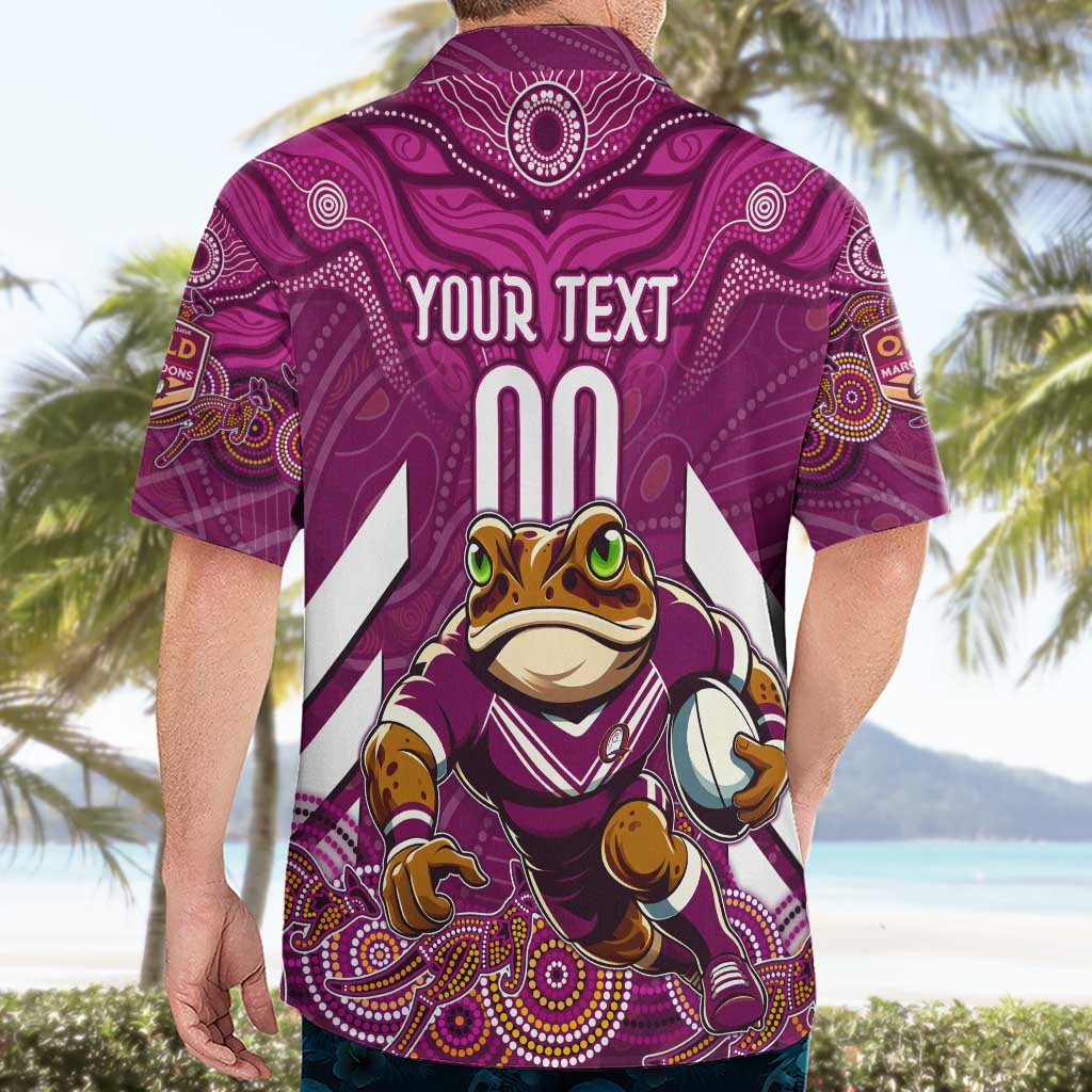 Custom Maroons Cane Toad Hawaiian Shirt Queensland Rugby - Vibe Hoodie Shop