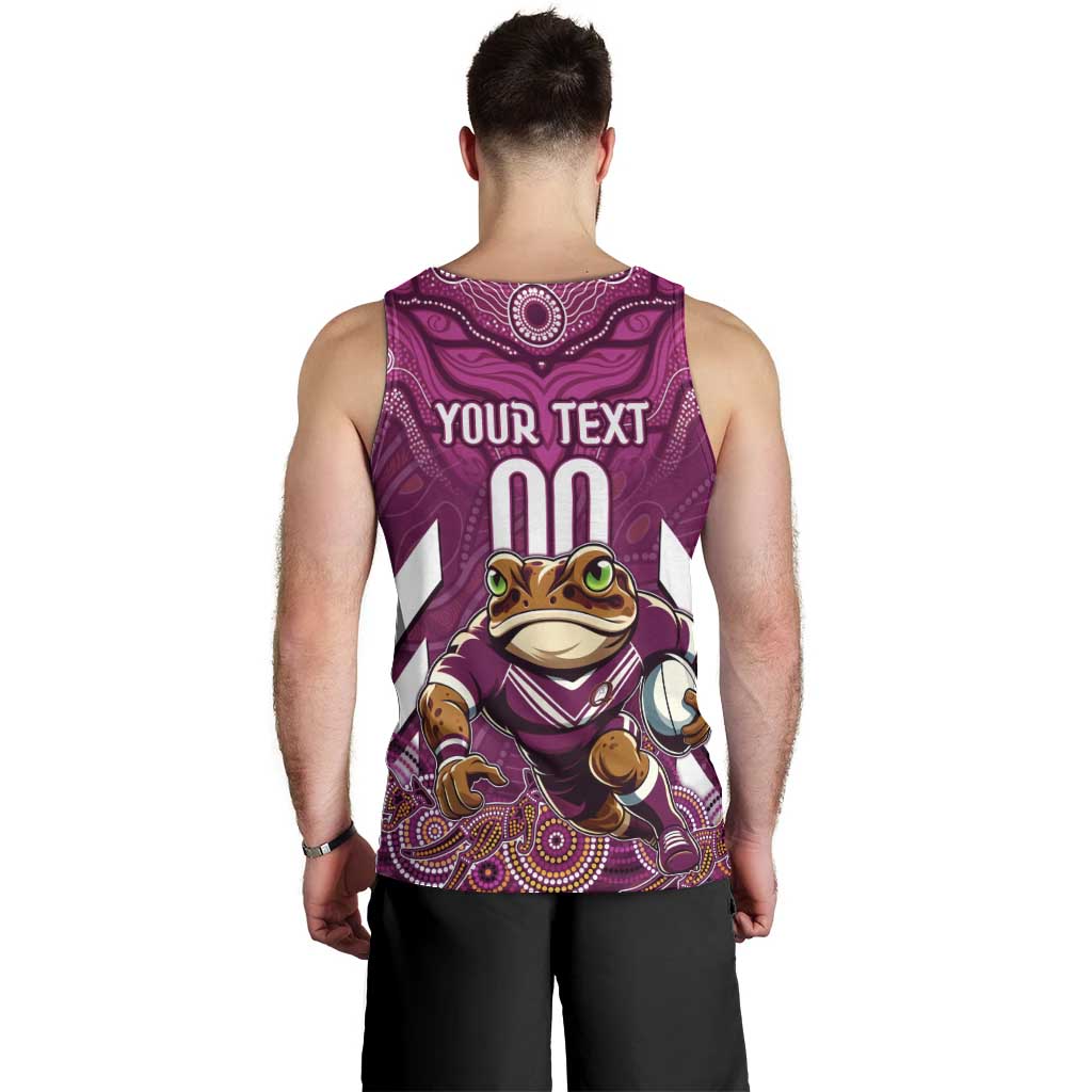 Custom Maroons Cane Toad Men Tank Top Queensland Rugby - Vibe Hoodie Shop