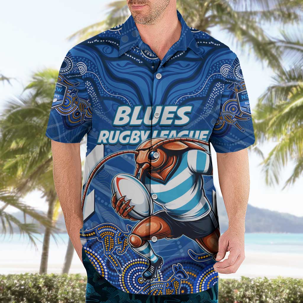 Custom Blues Cockroaches Hawaiian Shirt New South Wales Rugby - Vibe Hoodie Shop