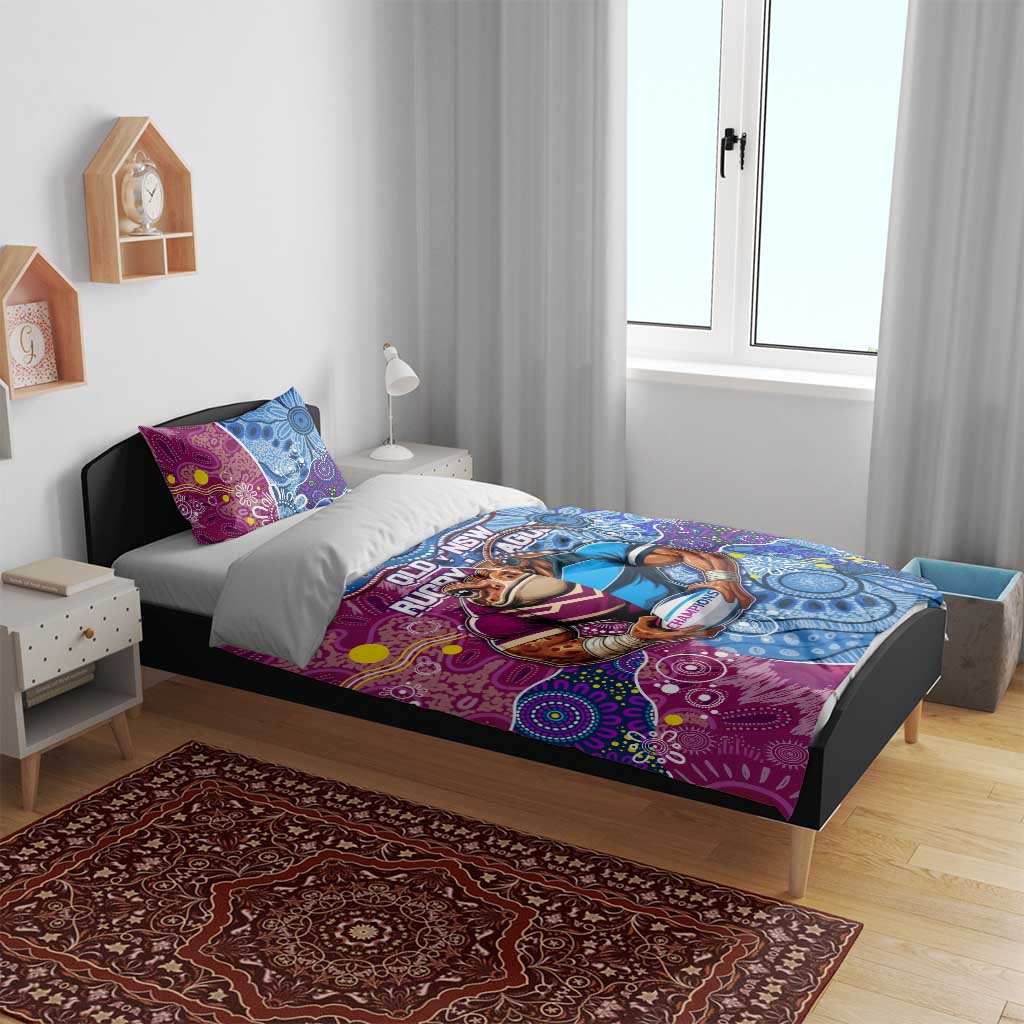 Blues Cockroaches And Maroons Cane Toads Bedding Set State of Origin Aboriginal - Vibe Hoodie Shop