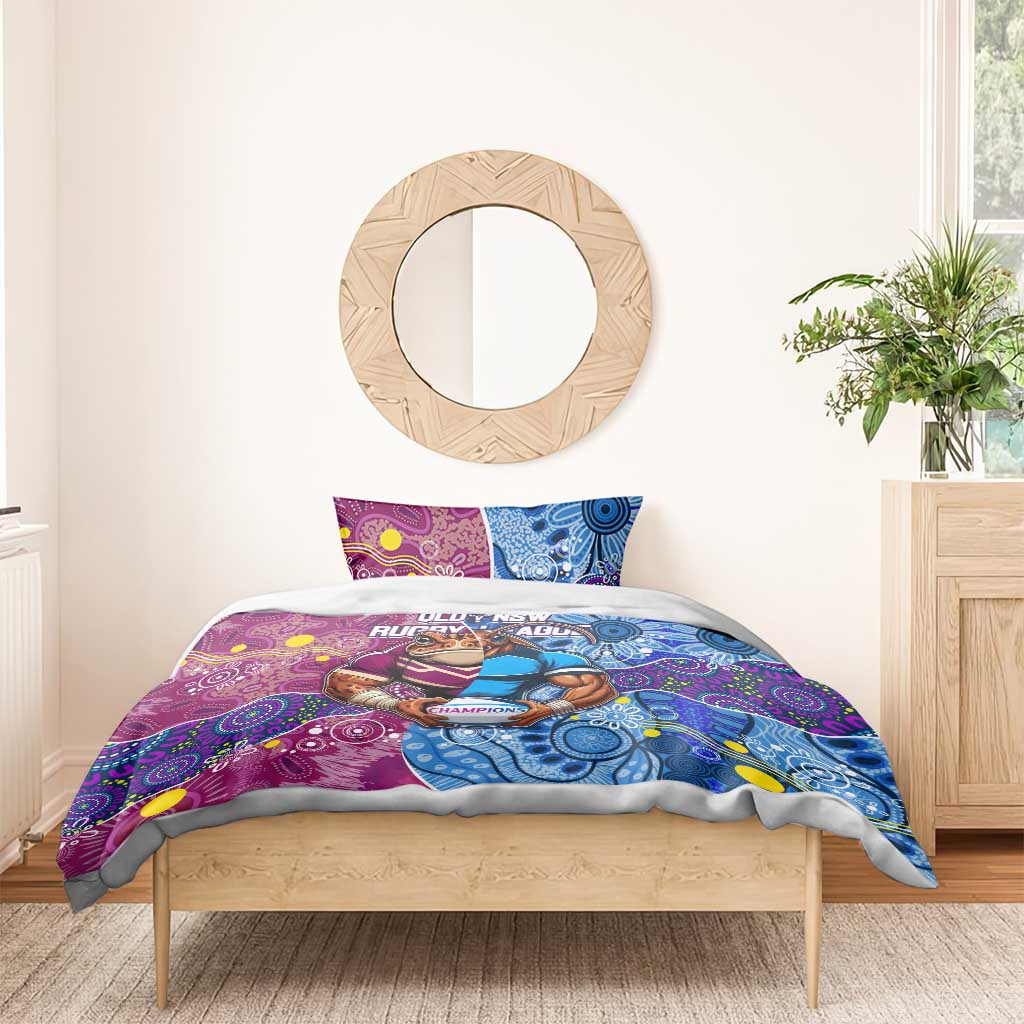 Blues Cockroaches And Maroons Cane Toads Bedding Set State of Origin Aboriginal - Vibe Hoodie Shop