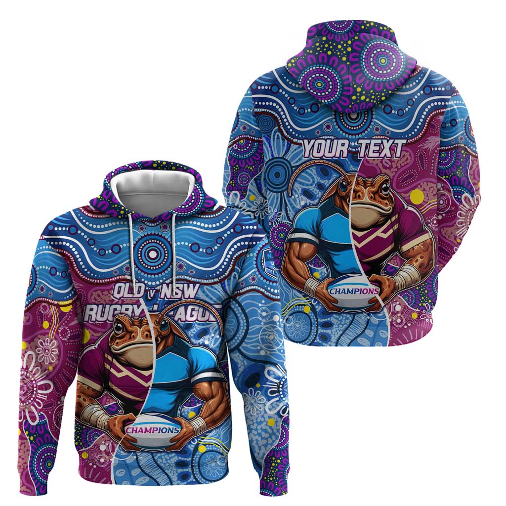 Custom Blues Cockroaches And Maroons Cane Toads Hoodie State of Origin Aboriginal - Vibe Hoodie Shop