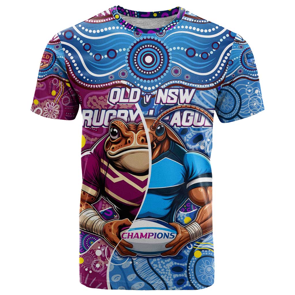 Custom Blues Cockroaches And Maroons Cane Toads T Shirt State of Origin Aboriginal - Vibe Hoodie Shop