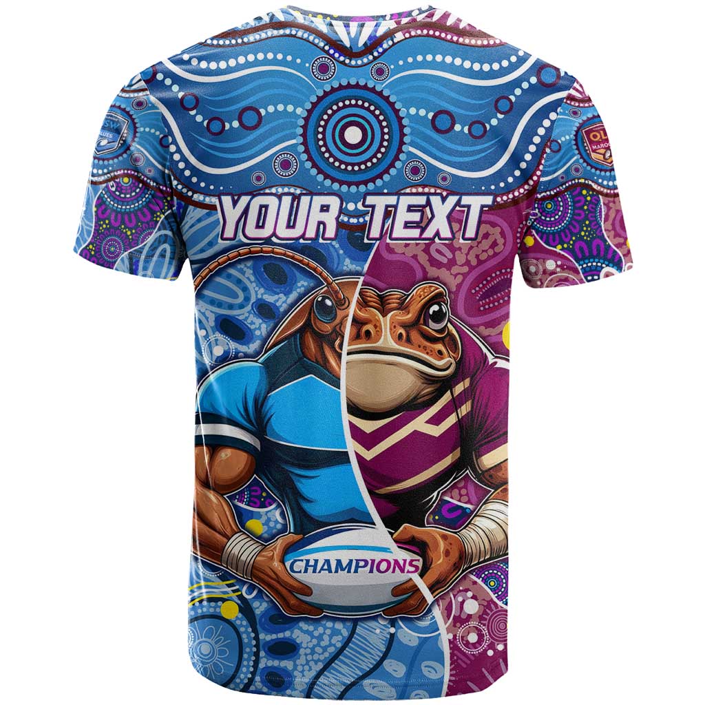 Custom Blues Cockroaches And Maroons Cane Toads T Shirt State of Origin Aboriginal - Vibe Hoodie Shop