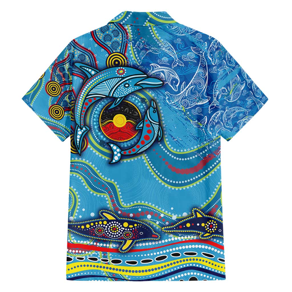 Dolphins Aboriginal Art Map Flag Australia Hawaiian Shirt - Vibe Hoodie Shop