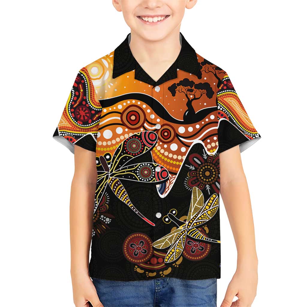 Dragonfly Aboriginal Australia Hawaiian Shirt Indigenous Art - Vibe Hoodie Shop