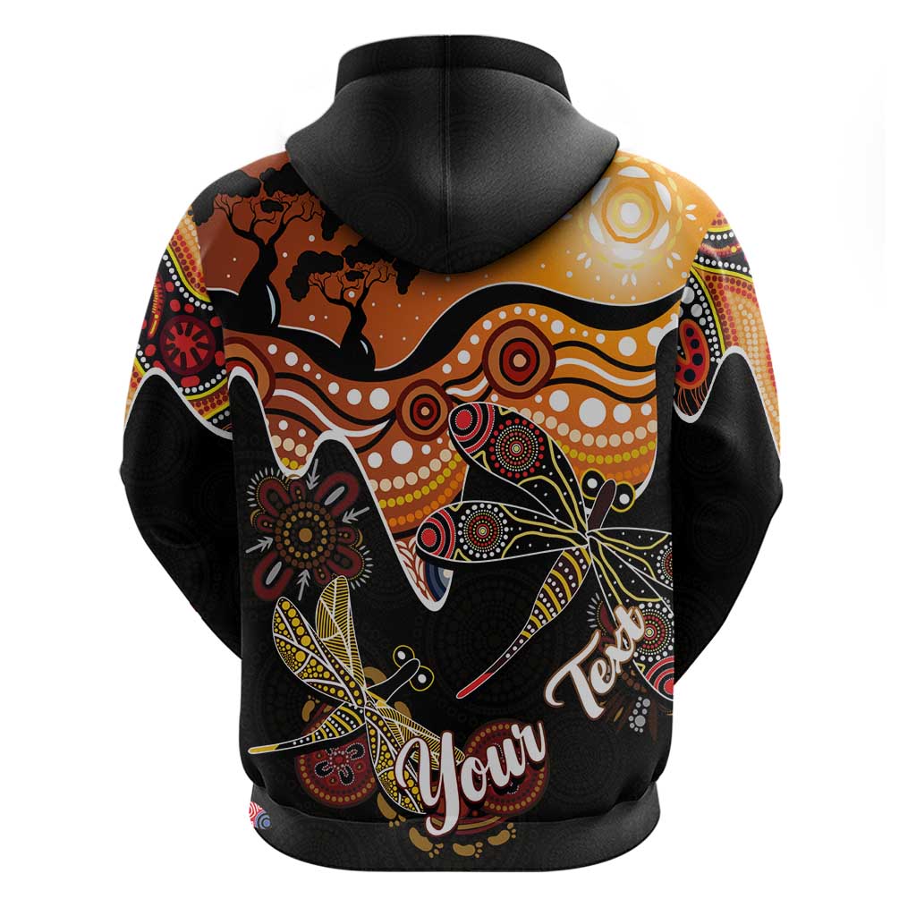 Dragonfly Aboriginal Australia Hoodie Indigenous Art - Vibe Hoodie Shop