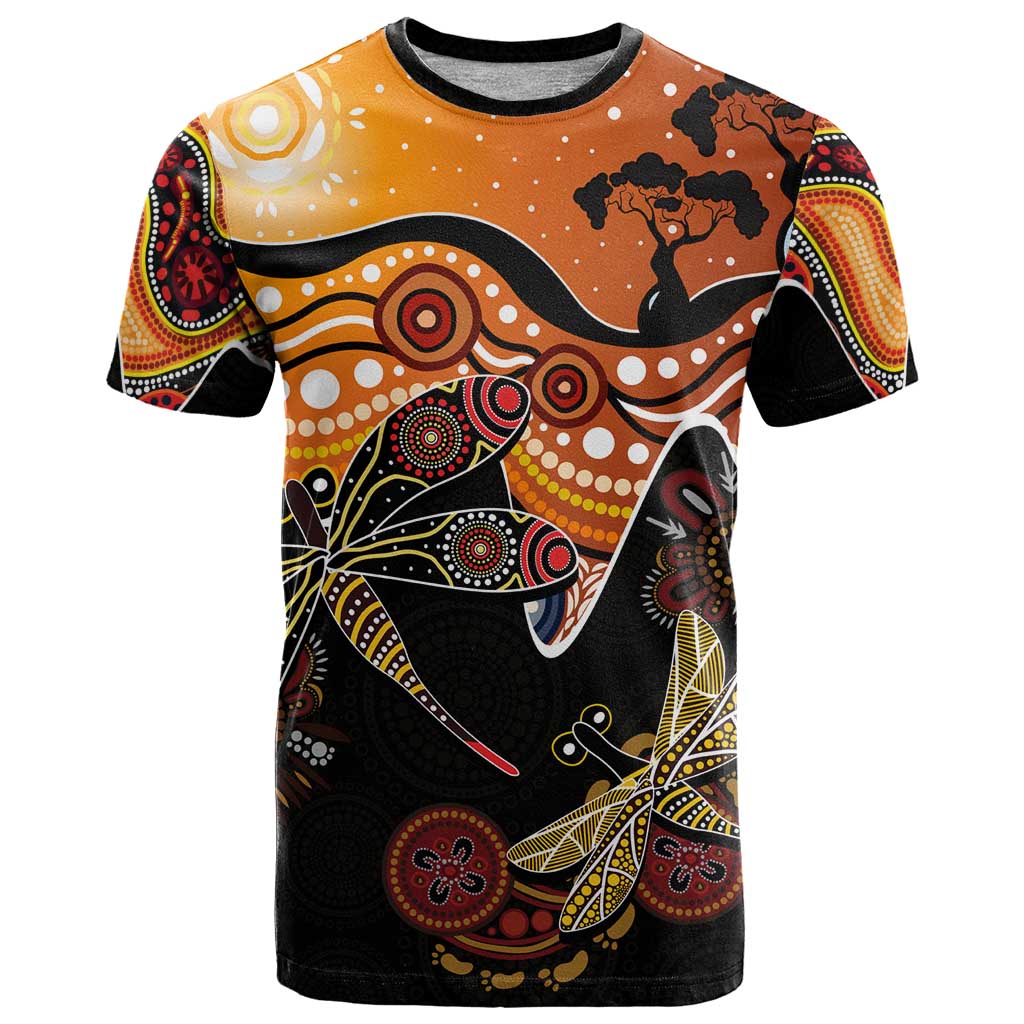 Dragonfly Aboriginal Australia T Shirt Indigenous Art - Vibe Hoodie Shop