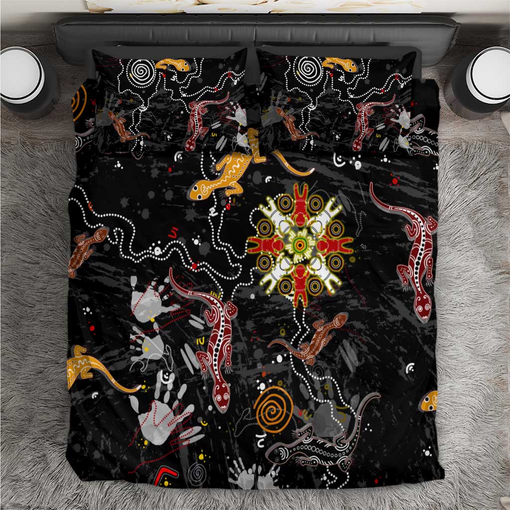 Lizard Aboriginal Australia Bedding Set - Vibe Hoodie Shop