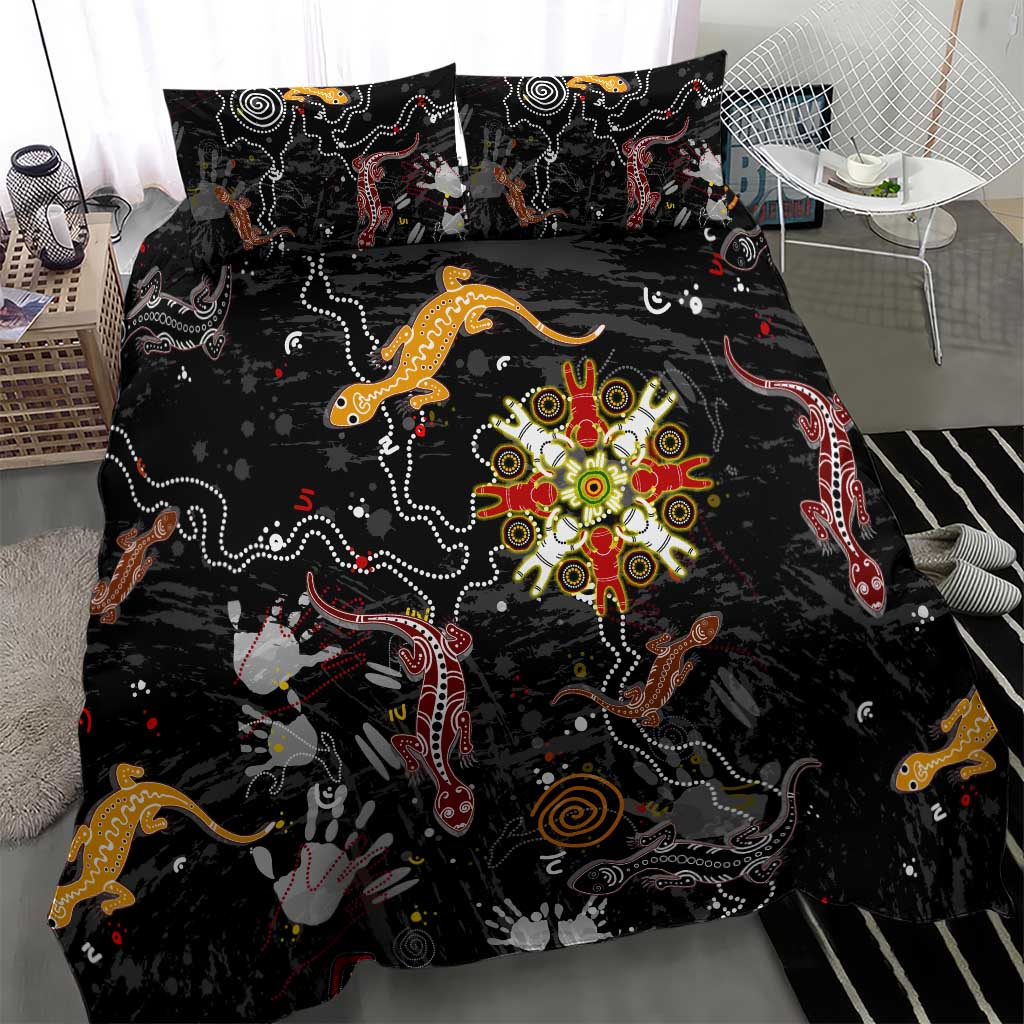Lizard Aboriginal Australia Bedding Set - Vibe Hoodie Shop