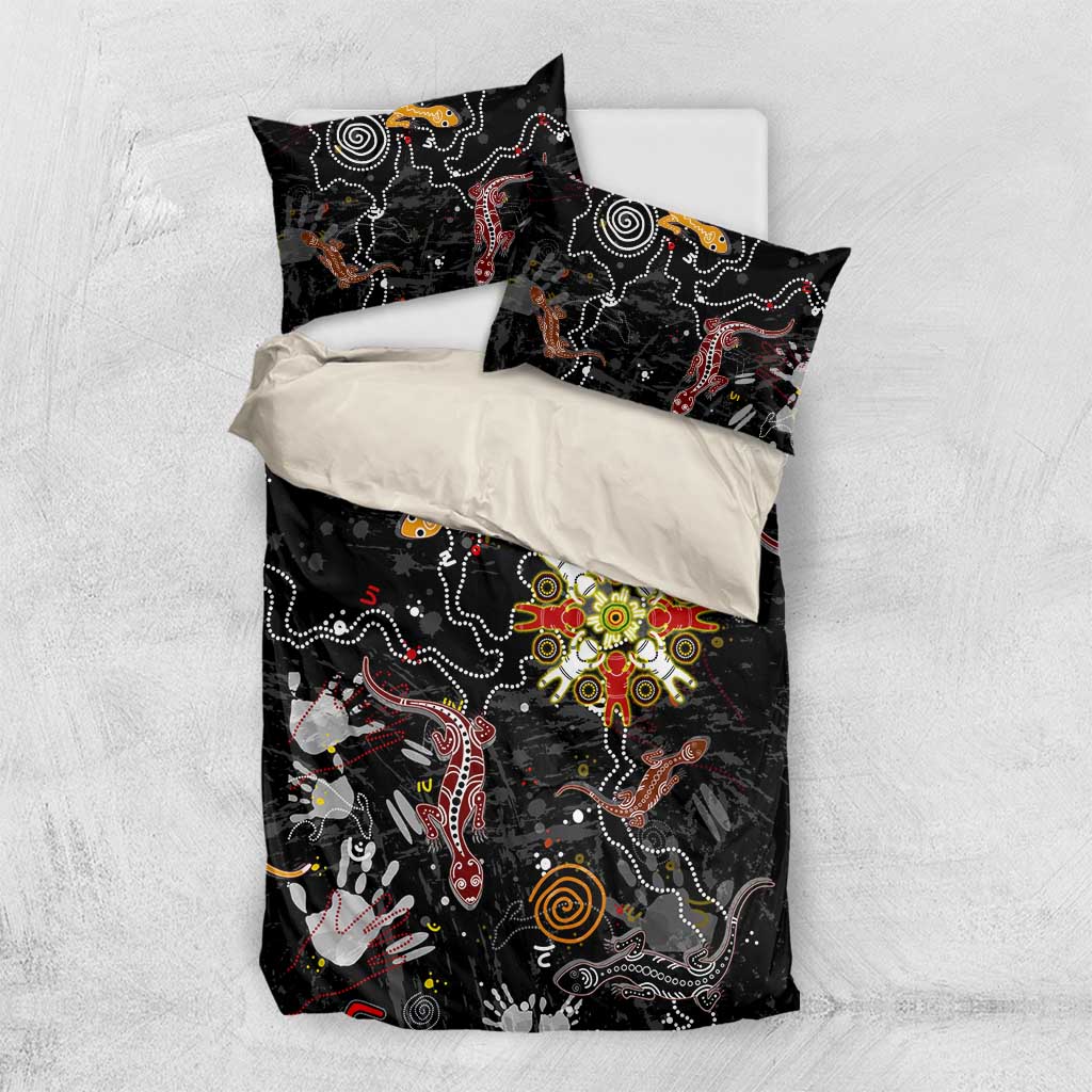 Lizard Aboriginal Australia Bedding Set - Vibe Hoodie Shop