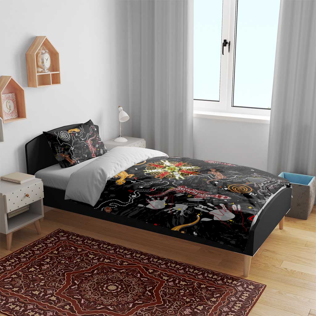 Lizard Aboriginal Australia Bedding Set - Vibe Hoodie Shop