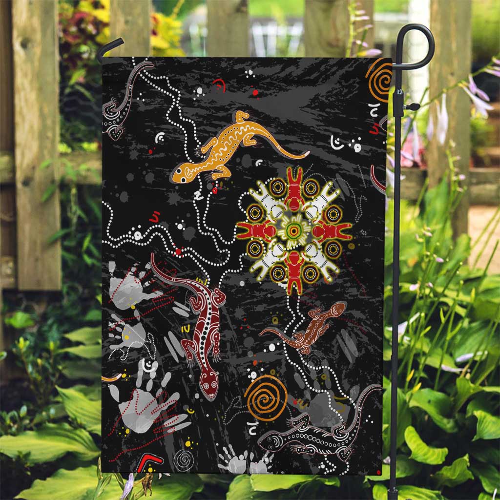 Lizard Aboriginal Australia Garden Flag - Vibe Hoodie Shop