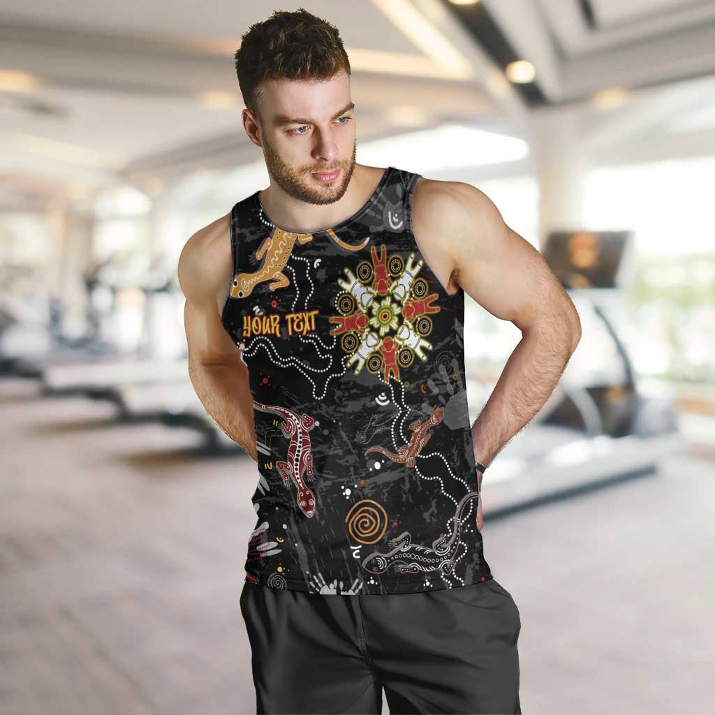 Lizard Aboriginal Australia Men Tank Top - Vibe Hoodie Shop