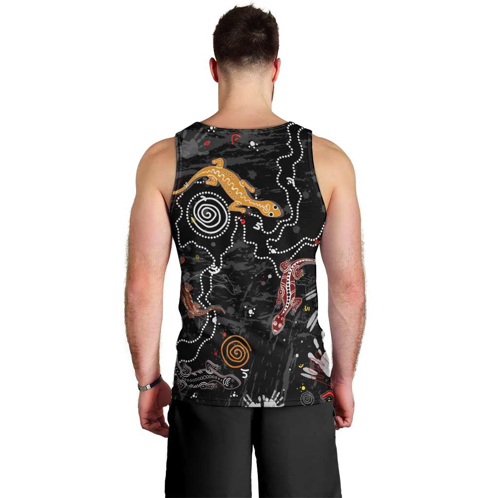 Lizard Aboriginal Australia Men Tank Top - Vibe Hoodie Shop