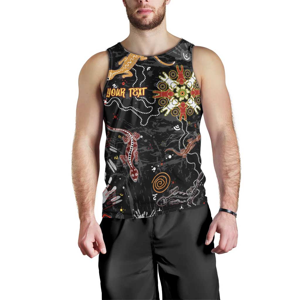 Lizard Aboriginal Australia Men Tank Top - Vibe Hoodie Shop