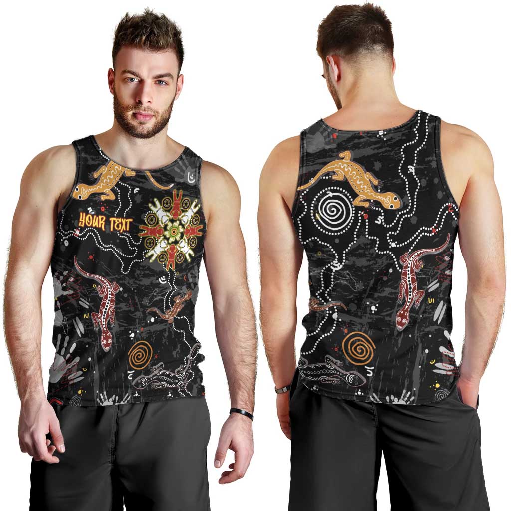 Lizard Aboriginal Australia Men Tank Top - Vibe Hoodie Shop