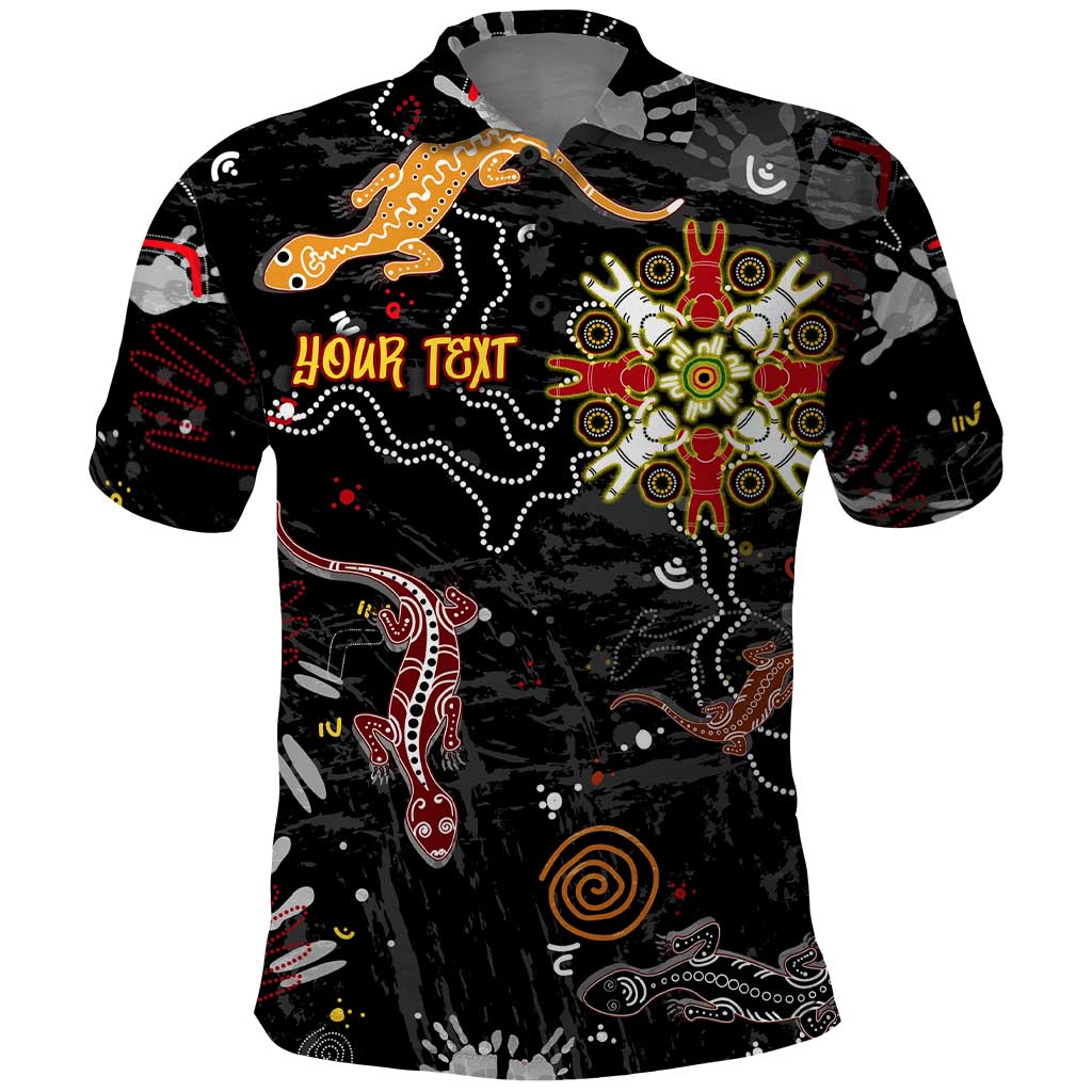 Lizard Aboriginal Australia Polo Shirt - Vibe Hoodie Shop