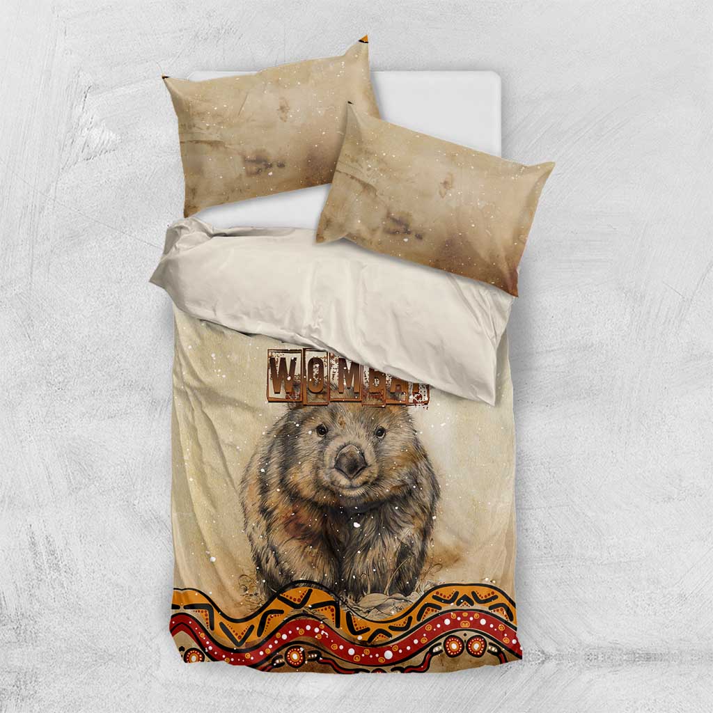 I Love Wombat Bedding Set Australian Aboriginal Art - Vibe Hoodie Shop