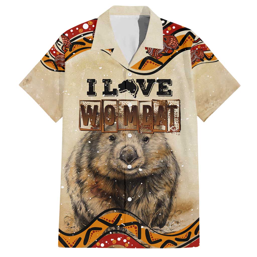 I Love Wombat Hawaiian Shirt Australian Aboriginal Art - Vibe Hoodie Shop