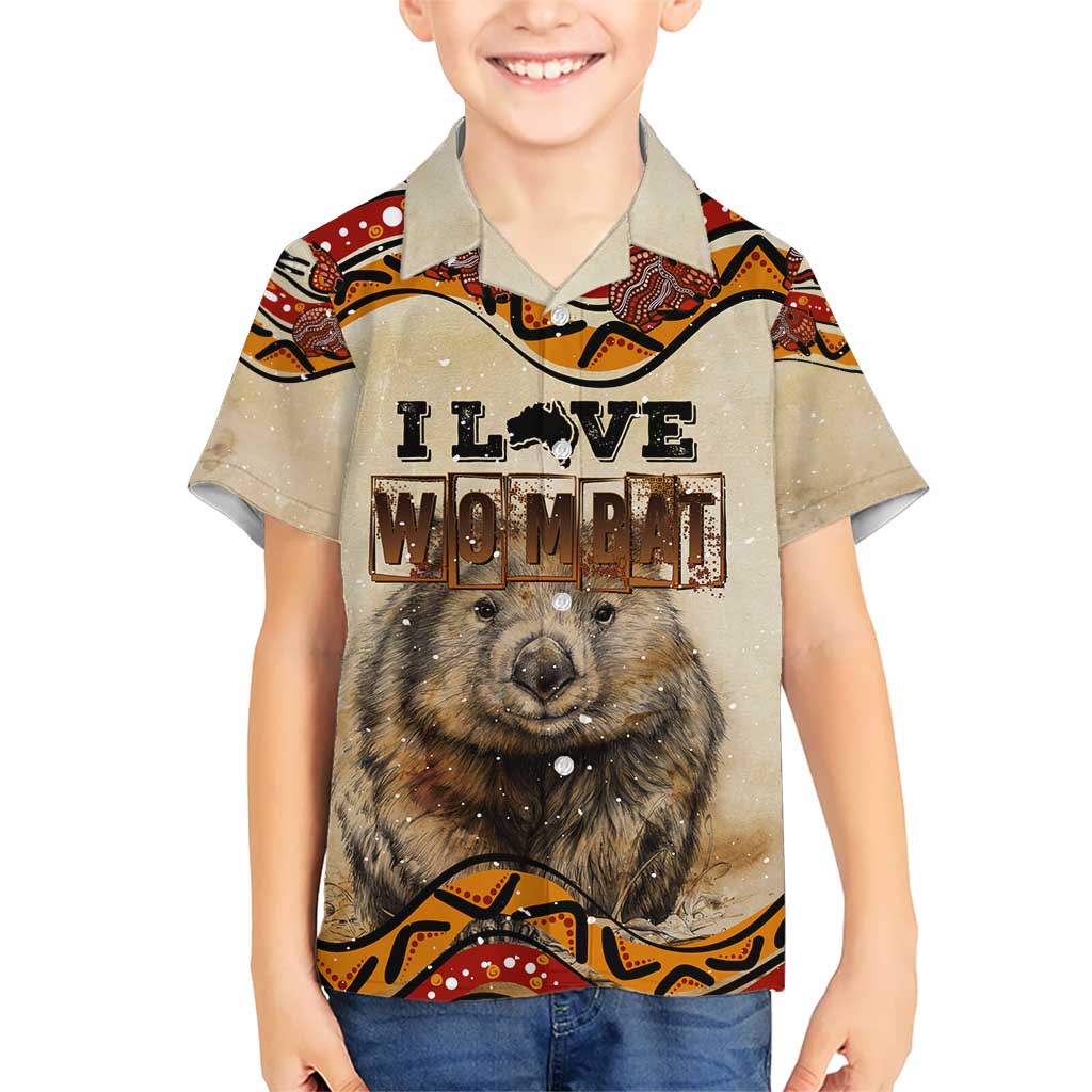 I Love Wombat Hawaiian Shirt Australian Aboriginal Art - Vibe Hoodie Shop