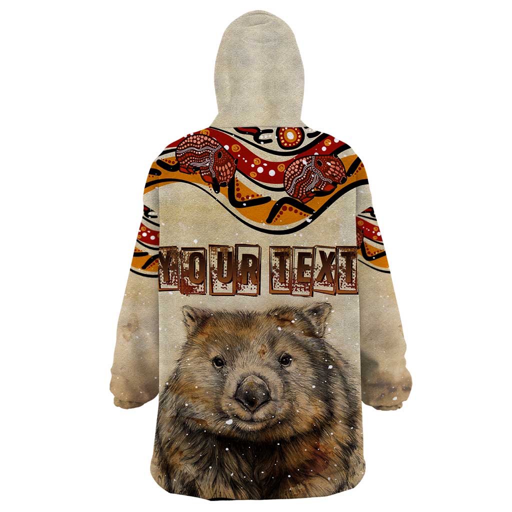 I Love Wombat Wearable Blanket Hoodie Australian Aboriginal Art - Vibe Hoodie Shop