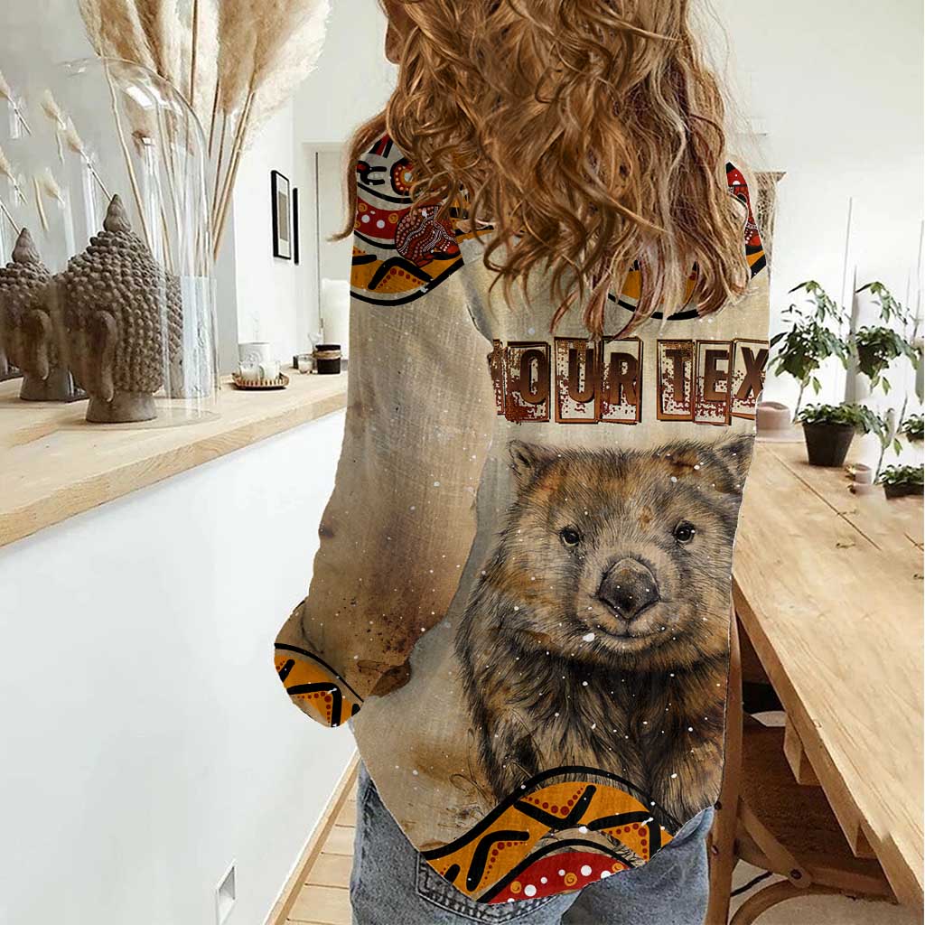 I Love Wombat Women Casual Shirt Australian Aboriginal Art - Vibe Hoodie Shop
