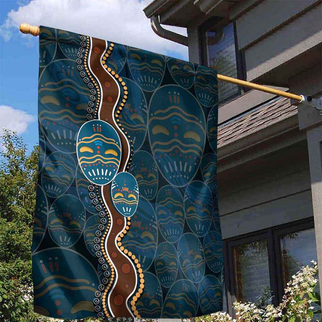 Aboriginal Masks Art Garden Flag Australian Indigenous - Vibe Hoodie Shop