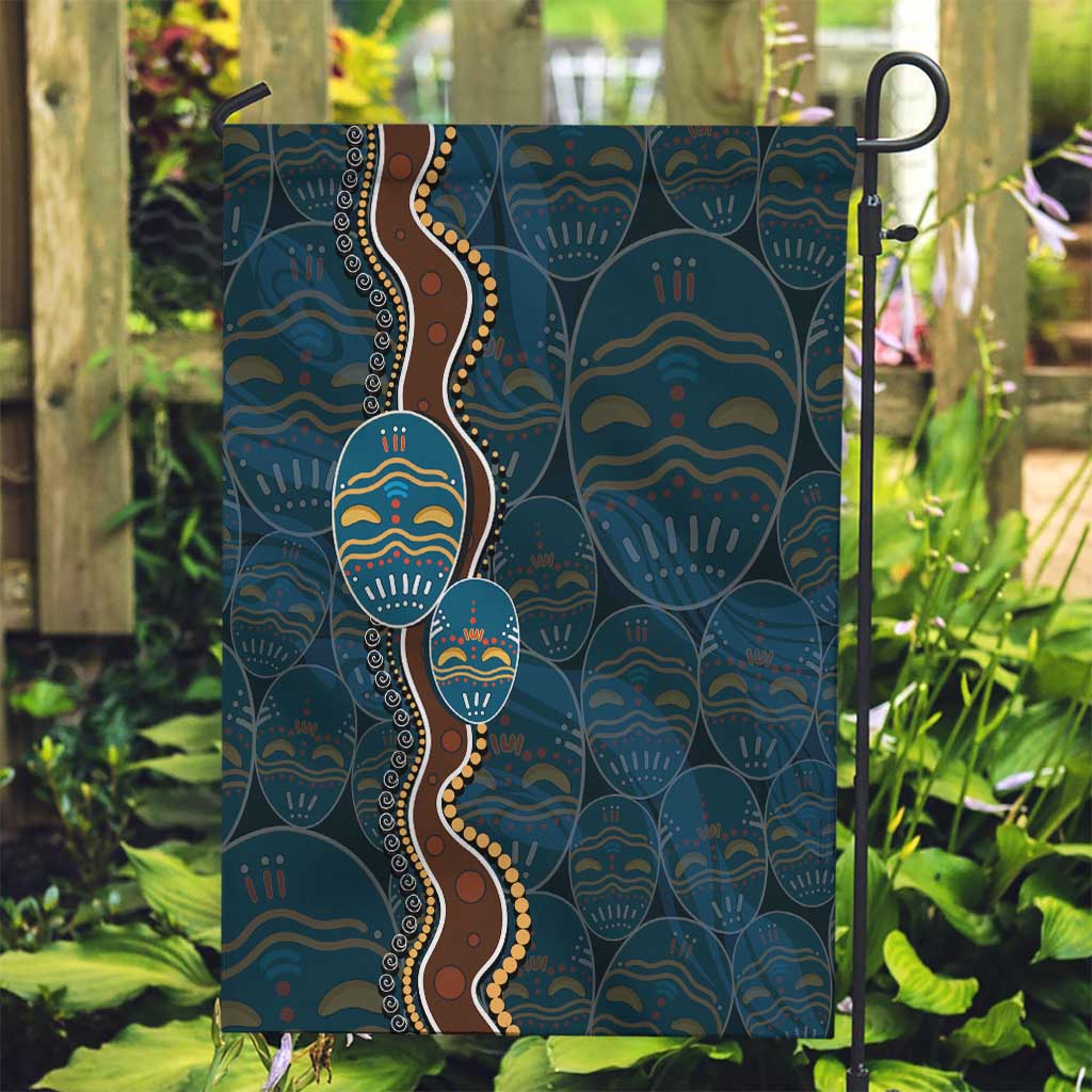 Aboriginal Masks Art Garden Flag Australian Indigenous - Vibe Hoodie Shop