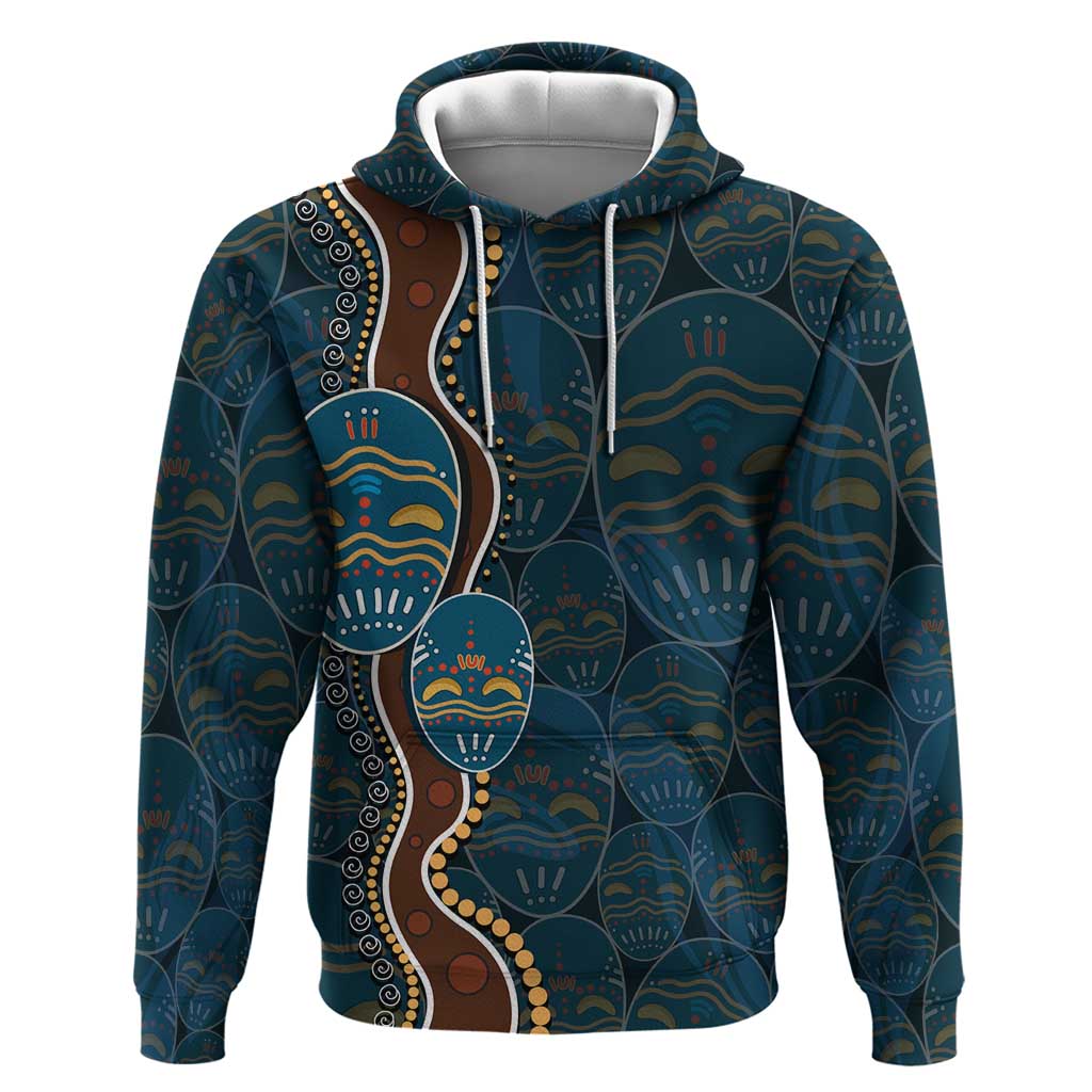 Aboriginal Masks Art Hoodie Australian Indigenous - Vibe Hoodie Shop