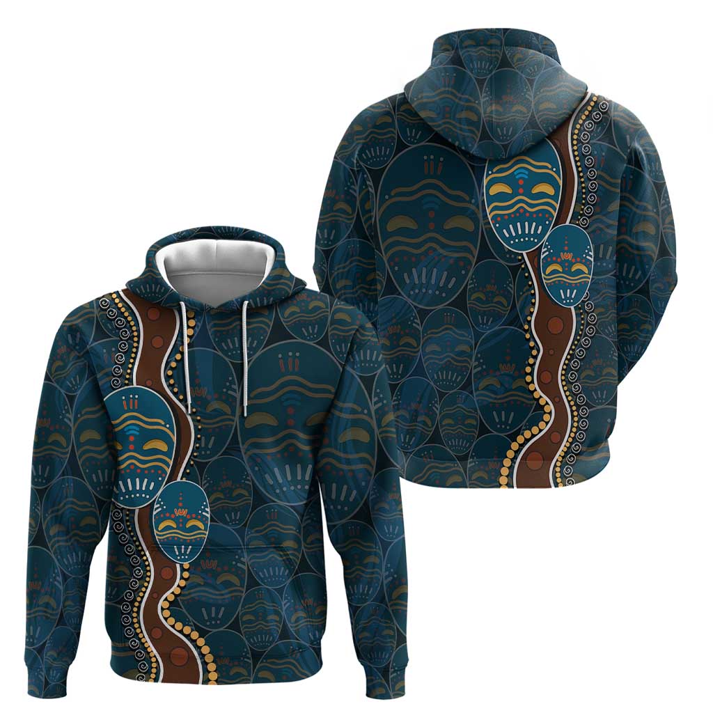 Aboriginal Masks Art Hoodie Australian Indigenous - Vibe Hoodie Shop